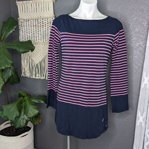 Nautica Beach Long Sleeve Nautical Cover Up